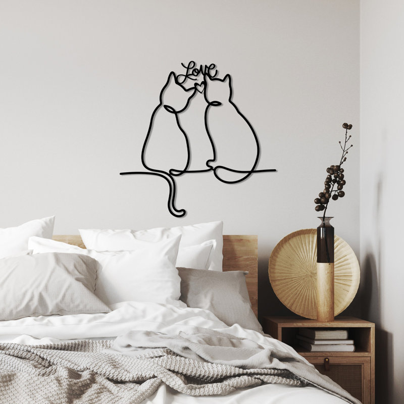 Decorative Metal Wall Accessory, Black, 21.7 x 21.7 inches | 100% Metal, Thickness: 0.06 inches | Stylish & Durable Design, Perfect for Home Decor & Office Walls, Unique Modern Artwork for Any Space
