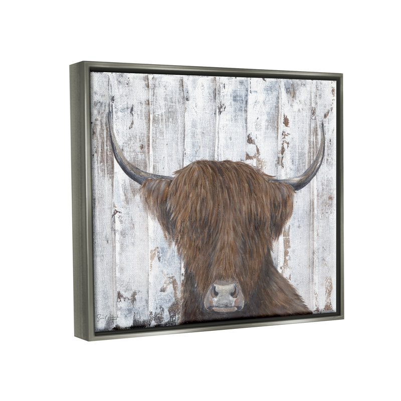 Art mural sur toile flottant, "Country rustic Highland" par Soulspeak & Sawdust, H 17 po x l 21 po x P 1,7 po