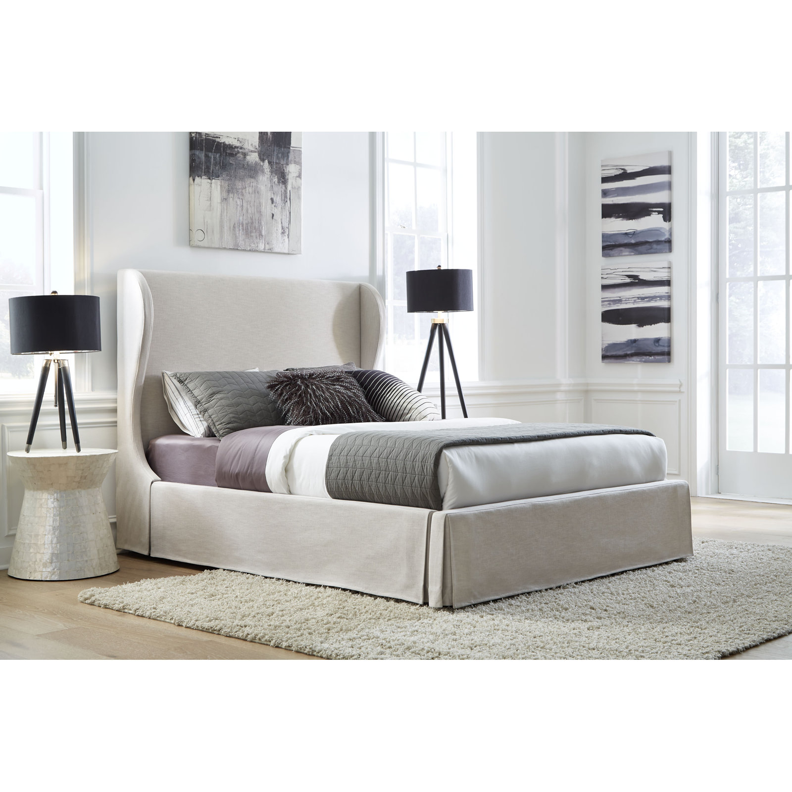 Anniah Wingback Bed, Full