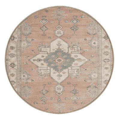 Tapis beige lavable à la machine Afyon