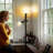 71'' Black Torchiere Floor Lamp