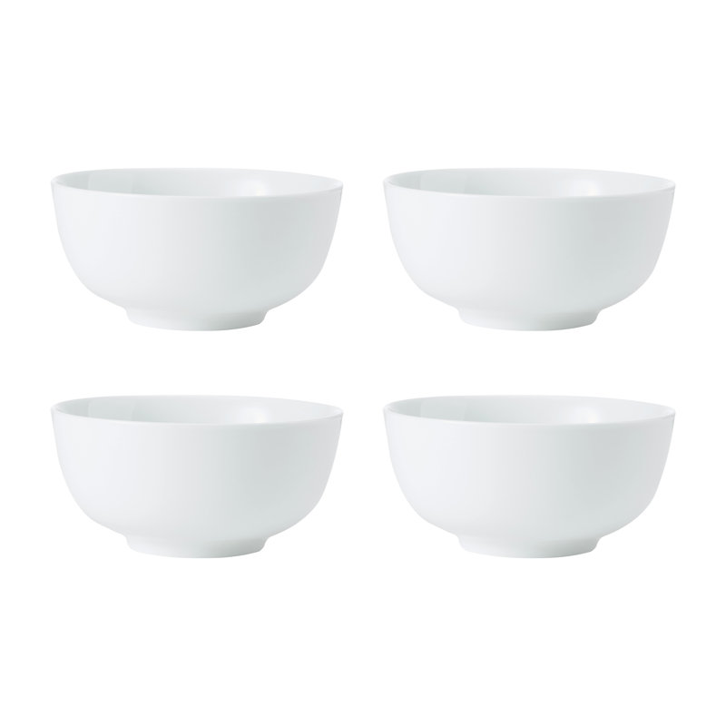 Mikasa Chalk Porcelain Cereal Bowls, 14cm, White