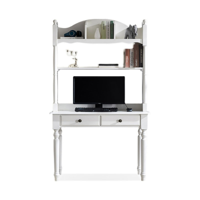 White Rectangular Solid Wood desk, 29.92" H x 47.24 "W x 19.69" D