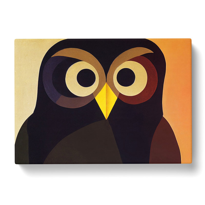 Modern Absract Owl Abstract - Wrapped Canvas, 40cm H x 60cm W x 3cm D