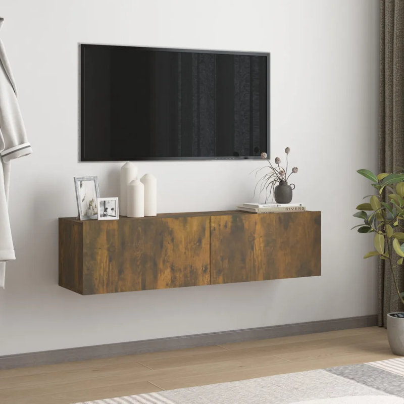 Angeleen Unfinished TV Stand, Smoked Oak, 120cm
