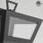 Square Horn Outdoor Wall Lights,14 Inch, E12, Sand Black