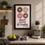 Donut Worry Be Happy Typography - Wrapped Canvas-54006790-54006791