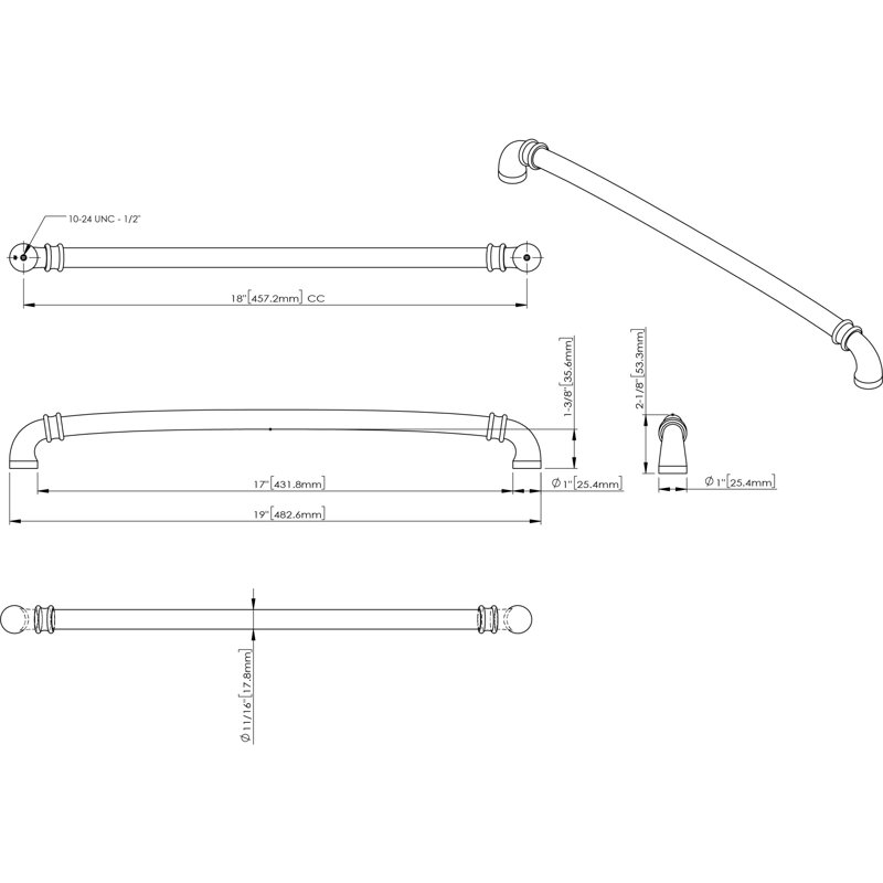 Appliance Pull, Polished Chrome