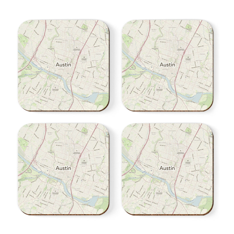 Sous-verre carte des États-Unis, Austin