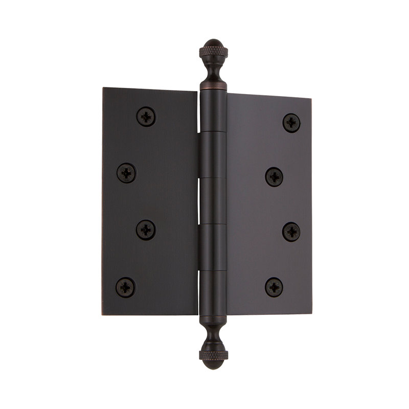 4'' x 4'' Brass Butt Bearing Hinge, Timeless Bronze