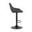 Priya Swivel Adjustable Height Bar Stool in Faux Leather Upholstery, and Pedestal Metal Base-608971559