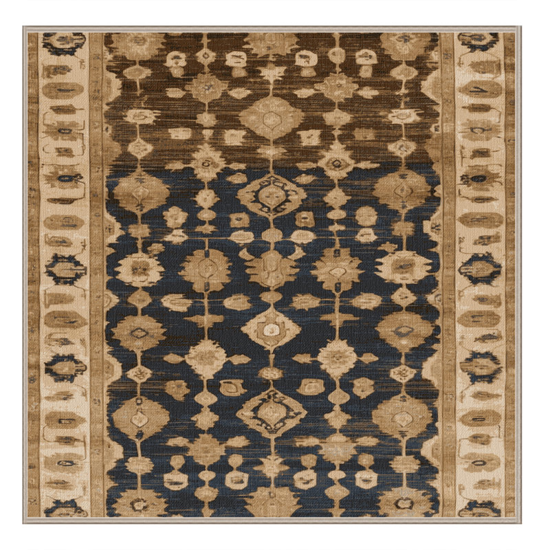 Tapis brun lavable à la machine, Carré 4 pi