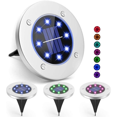Low Voltage Solar Powered Integrated LED Metal Pathway Light Pack