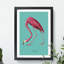 Flamingo in Teal by John James Audubon - Picture Frame Graphic Art on MDF-62801675-62801673