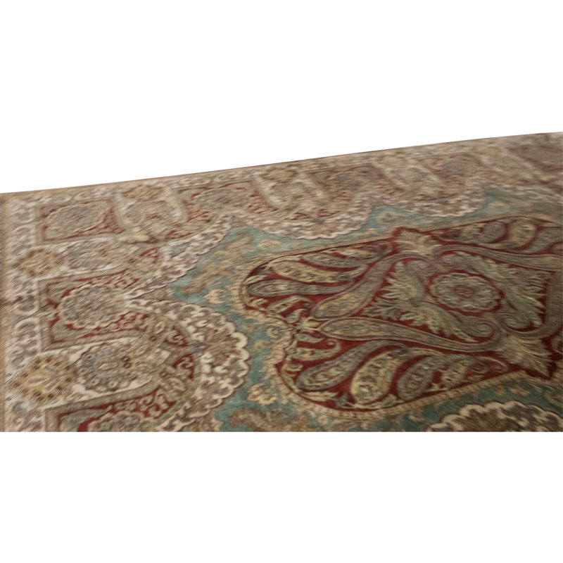 High-Quality Hand-Knotted Red And Cream Area Rug