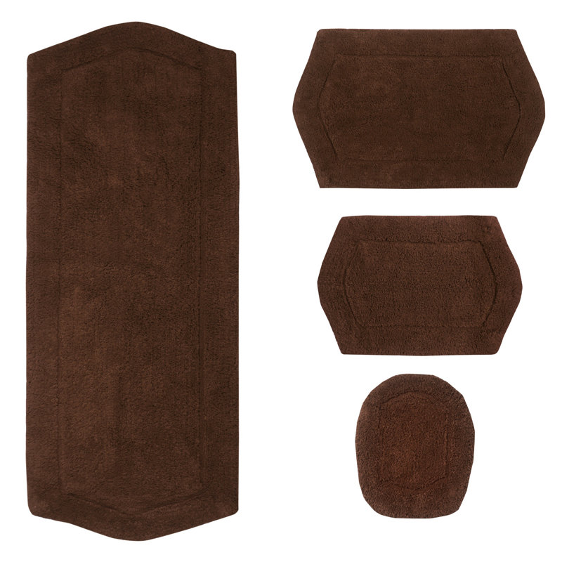 Tapis pour salle de bain Delean, Chocolat