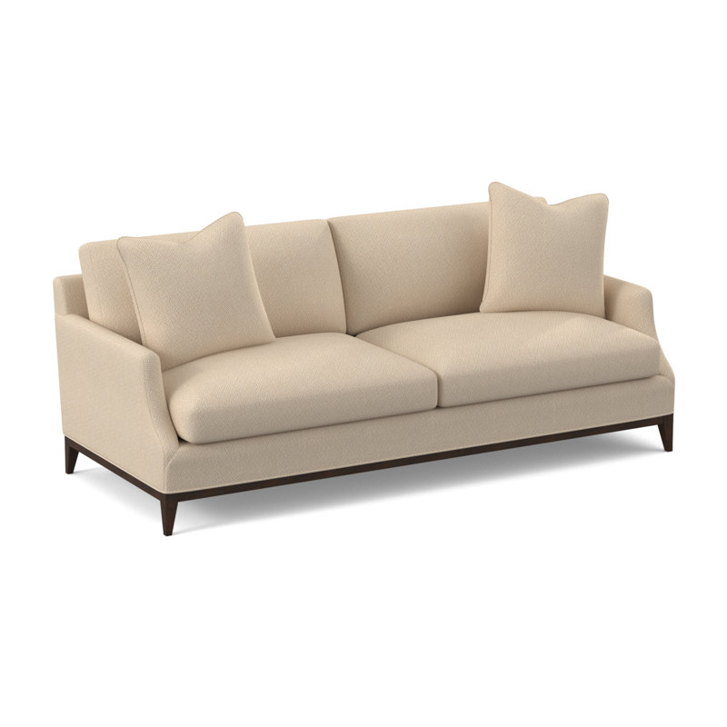 Canapé Porter, Noyer noir, Filigrane ivoire 100% polyester