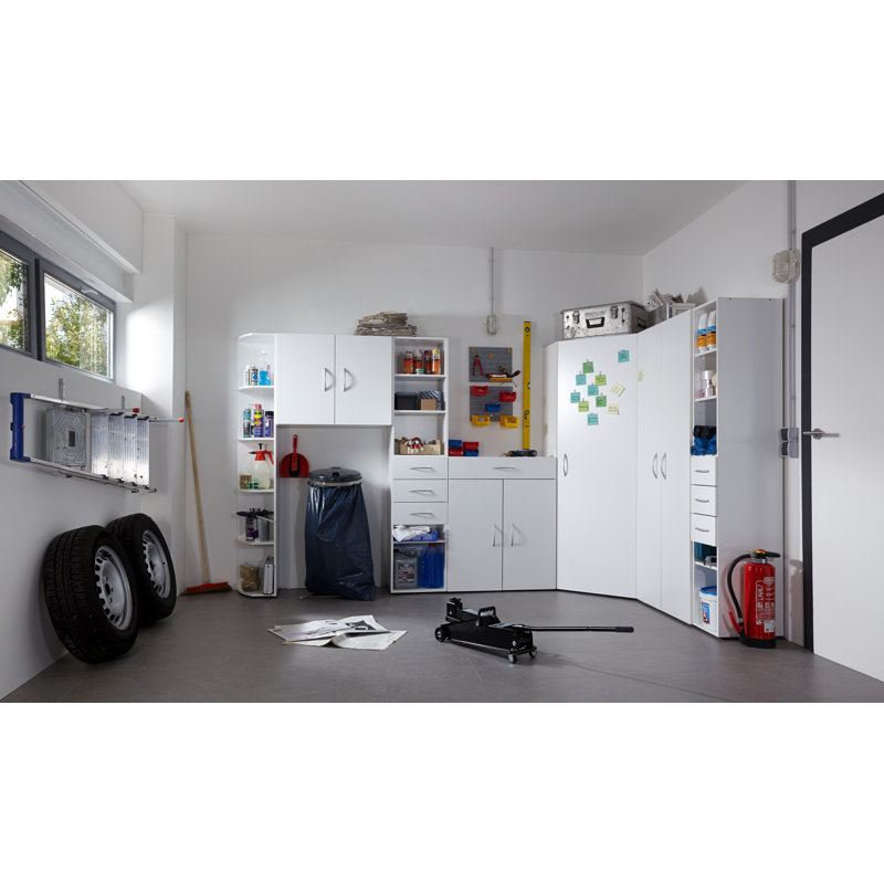 Alfwin Wood Shelving Unit, White, 185cm H x 45cm W x 40cm D