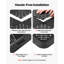 Ensemble de bordure de transition, bordure de plancher de garage droite durable, matériau en PP, installation facile, protection de bord pour piscine de restaurant humide, compatible uniquement avec les tapis de drainage, noir