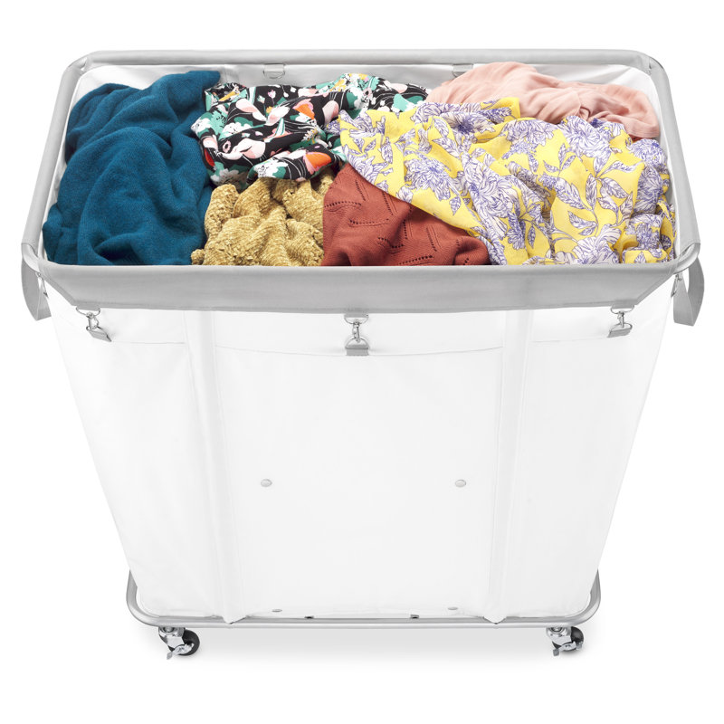 Metal Rolling Laundry Hamper