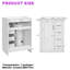 Meuble-lavabo compact 24 po avec lavabo en céramique - 3 tiroirs et 1 porte pour petits espaces, salles d'eau ou salles de bain d'invités-130720139