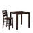 Transitional Style Dining Table Set. Square Shape Table Slat Back Chair Dining Room-217815445