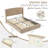 Braya Upholstered Platform Storage Bed With 4 Drawers,Light Brown,Queen-123040027-123040030