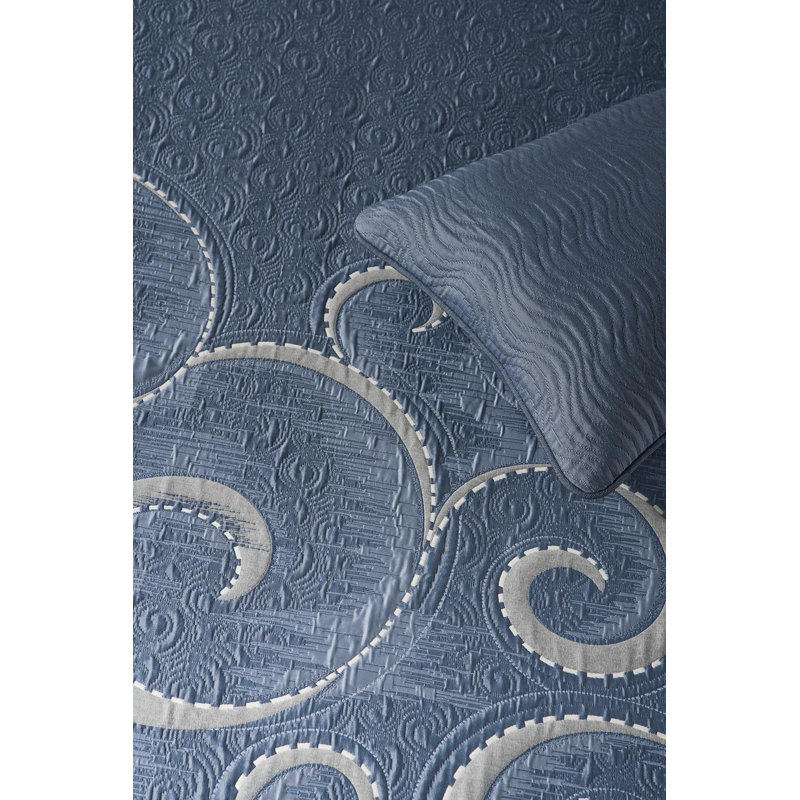 Paityn Bedspread, 240 x 270 cm Bedspread, Blue