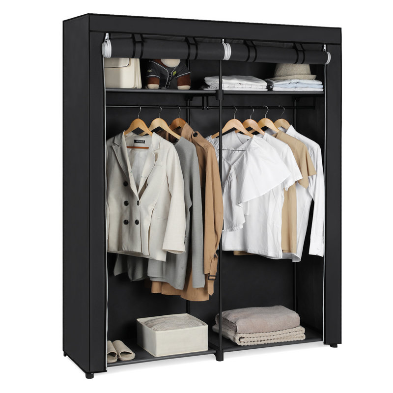 Illughi 140cm Portable Wardrobe, Black