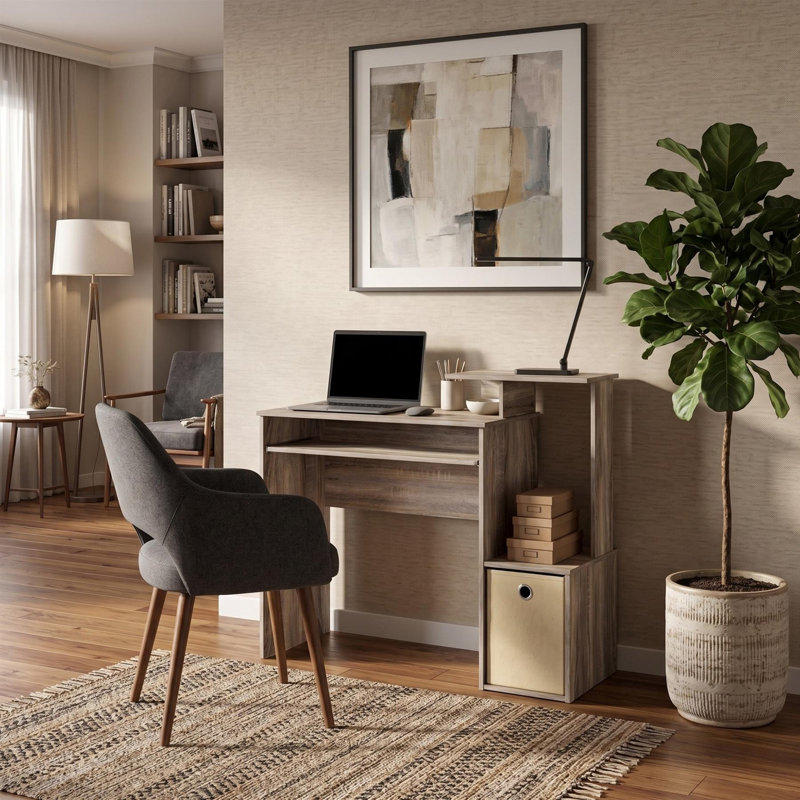  Bureau d'écriture multi-usages Econ avec bureau Sonoma chêne / ivoire bureau d'écriture, 34.1" H x 39.4" W x 15.75" D