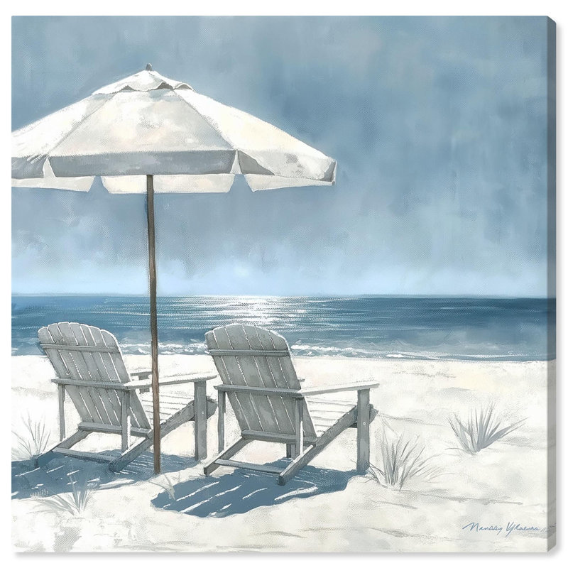 Art de plage moderne Waves and Whispers par Art Remedy, Cadre flottant blanc, H 25 po x l 25 po x P 1,8 po