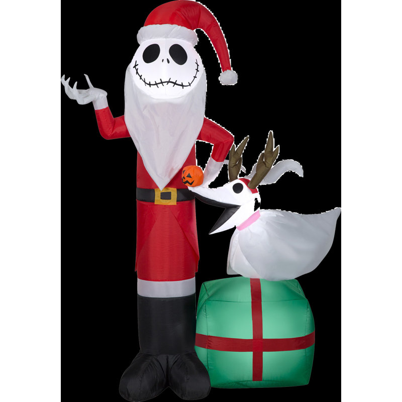Père Noël gonflable Santa Jack Skellington and Zero