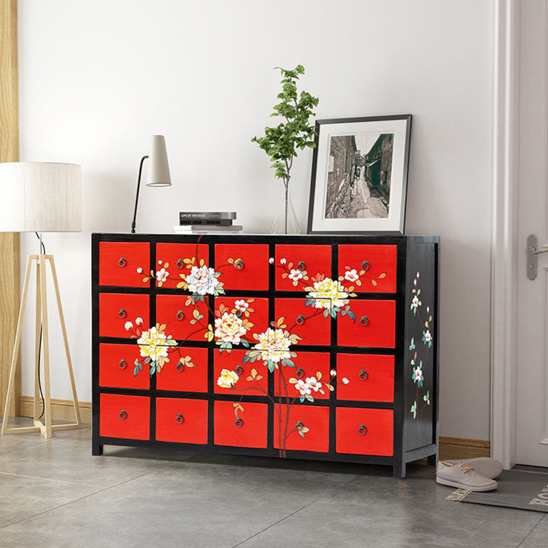Hand-Painted Entryway Cabinet