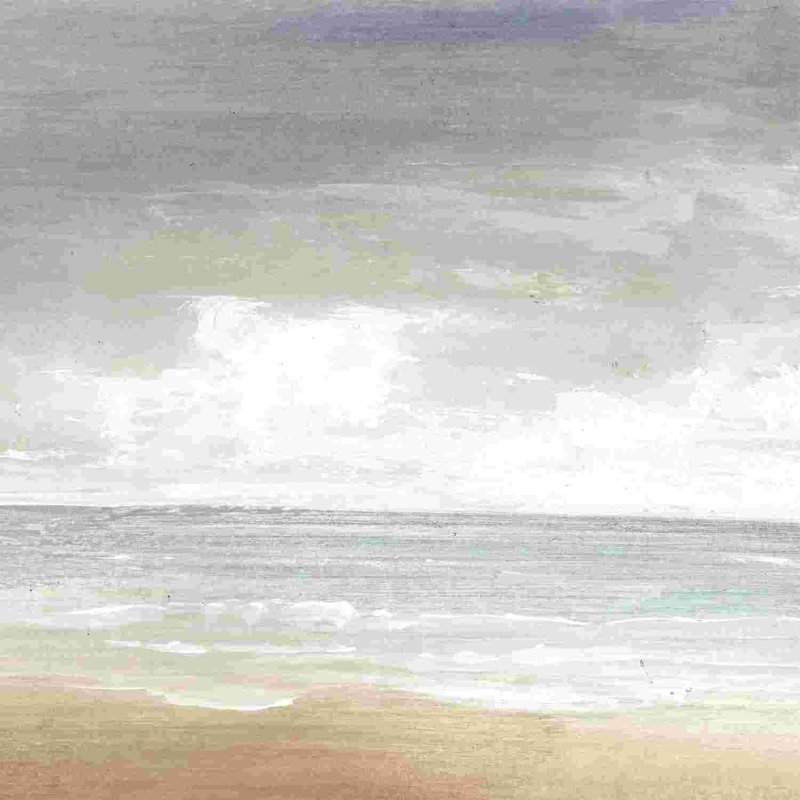 Plage - peinture sur toile tendue, H 12 po x l 12 po
