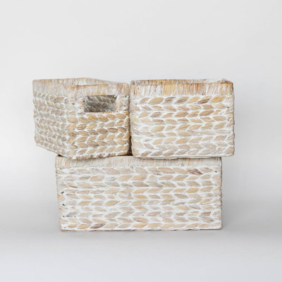 3 Piece Willow Decorative Basket Set