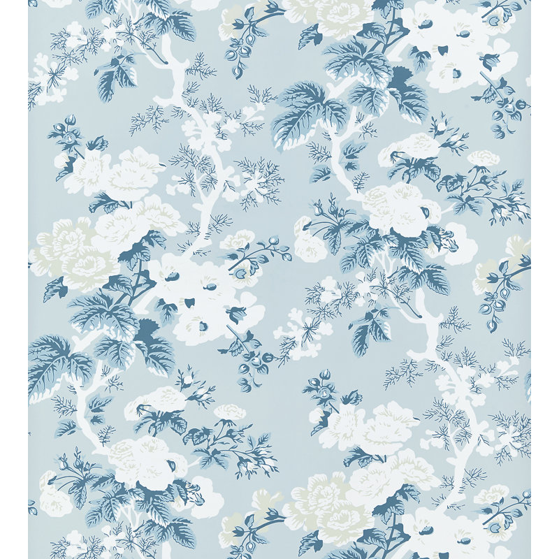 Botanica Floral Wallpaper Roll, Sky