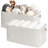 Narrow Storage Bins With Handle, Small Fabric Organizer Basket for Closet and Shelf, Brown-1009638852