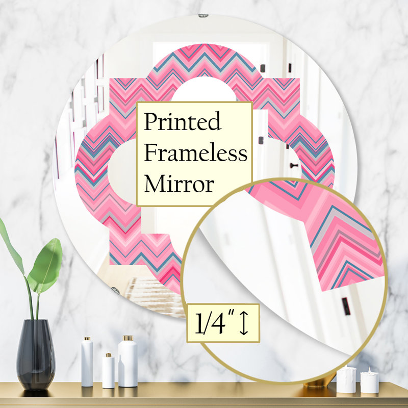 Miroir mural éclectique Quatrefoil Abstract III, H 31,5 po x l po