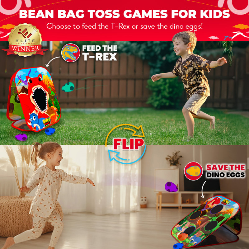 Dino Frenzy | Jeux de trous de maïs 2 en 1 pour enfants