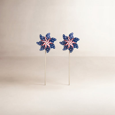 Patriotic Plastic Windmill Garden Stake