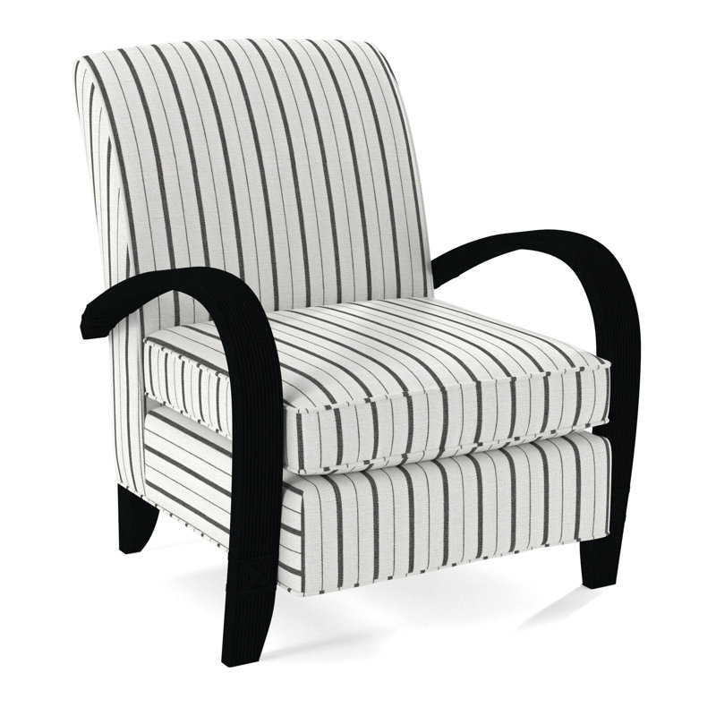 Vero Armchair, White Textured Performance; 0865-91, Black