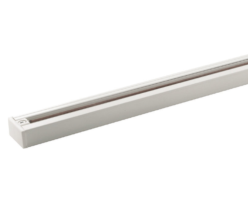 1 support de rail et quincaillerie de fixation, H 0,63 po x l 24 po x P 1,38 po, Blanc
