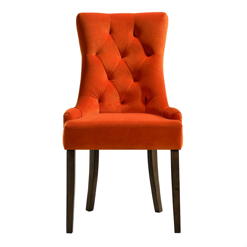 Ensemble de 2 chaises capitonnées à dossier, Rouge