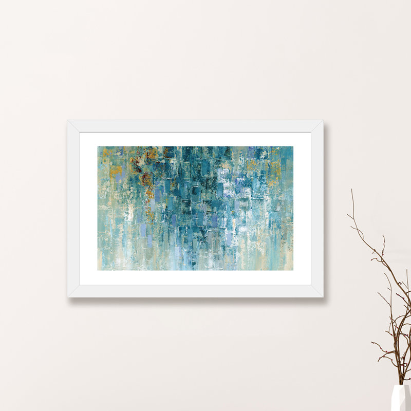 «I Love the Rain» par Nan - reproduction, H 24 po x l 32 po x P 1 po, Papier avec cadre blanc