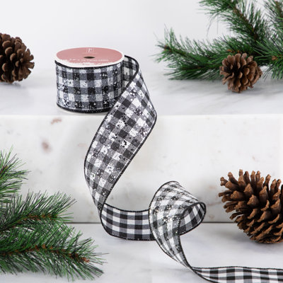 1'' Plaid Fabric Ribbon