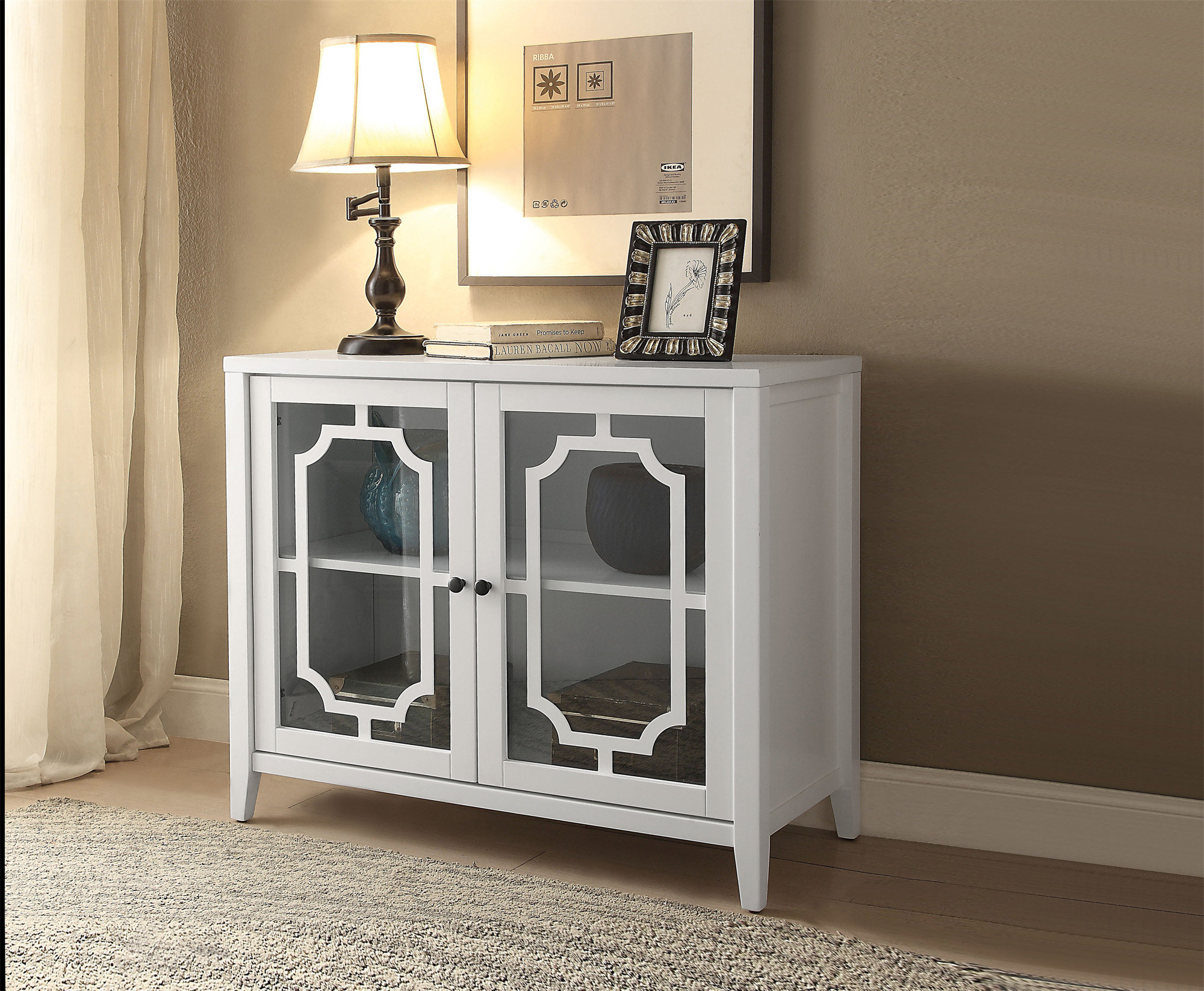 Latitude Run® Ceara White Finish Console Cabinet | Wayfair