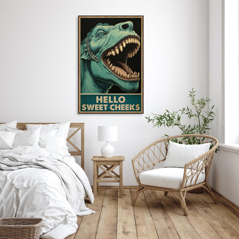 " Hello Sweet Cheeks - 1 Piece Rectangle Graphic Art Print On Wrapped Canvas ", 36" H x 24" W x 1.25" D