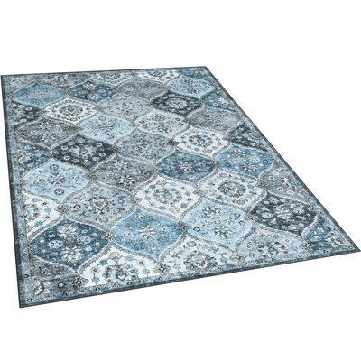 Couvre-plancher lavable à motif floral 5 x 7 Vintage