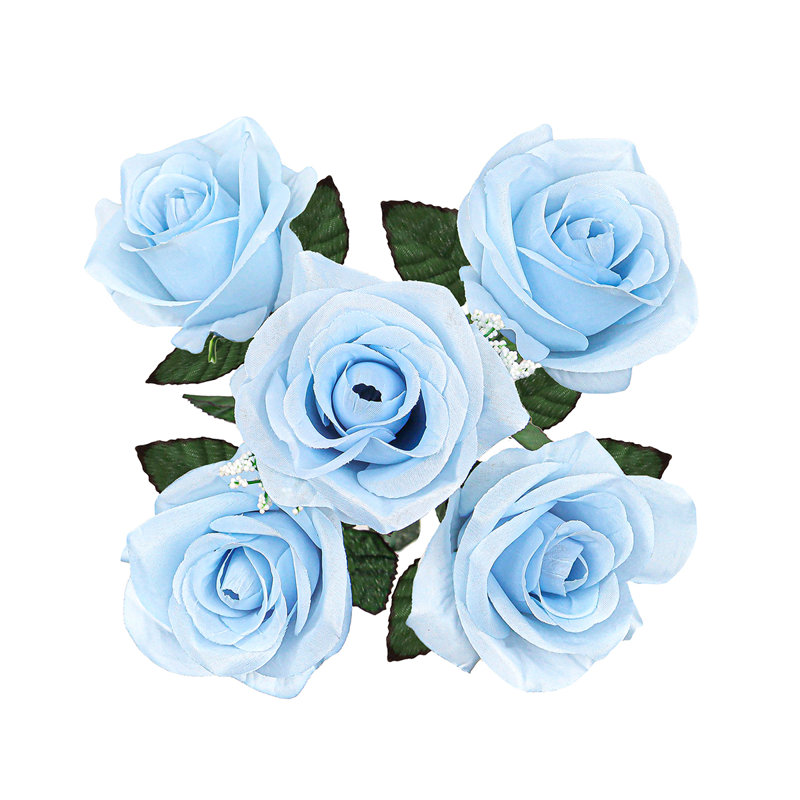 Rosier artificiel ouvert, Bleu pastel