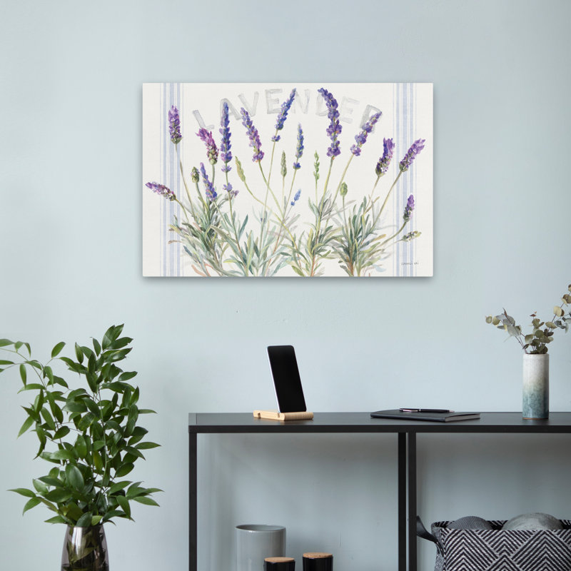 Fleurs et fleur de lavande bleue, H 16 po x l 24 po